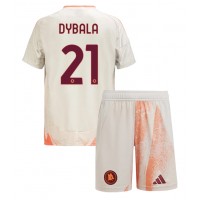 AS Roma Paulo Dybala #21 Bortadräkt Barn 2024-25 Kortärmad (+ Korta byxor)